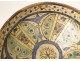 Polychrome ceramic Mokhfia cut dish Tortoise Tronja Fez Morocco XIXth