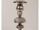 Pair of sterling silver candlesticks Poland Warsaw Szmul Szkarlat 742gr XIXth