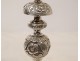 Pair of sterling silver candlesticks Poland Warsaw Szmul Szkarlat 742gr XIXth