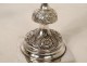 Pair of sterling silver candlesticks Poland Warsaw Szmul Szkarlat 742gr XIXth
