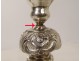 Pair of sterling silver candlesticks Poland Warsaw Szmul Szkarlat 742gr XIXth