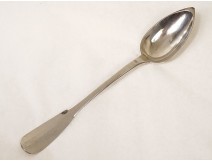 Solid silver stewing spoon Minerva monogram 120gr XIXth century