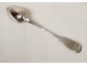 Solid silver stewing spoon Minerva monogram 120gr XIXth century