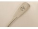 Solid silver stewing spoon Minerva monogram 120gr XIXth century