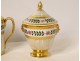 Paris porcelain coffee service gilding flowers jug Charles X XIXth