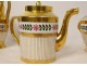 Paris porcelain coffee service gilding flowers jug Charles X XIXth