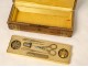 Sewing kit silver vermeillé box gilded leather iron nineteenth century