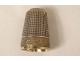 Sewing kit silver vermeillé box gilded leather iron nineteenth century