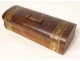 Sewing kit silver vermeillé box gilded leather iron nineteenth century