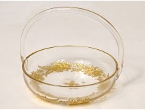 Decorative basket Baccarat crystal candies gilding flowers XIXth century
