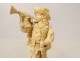 Small ivory statuette sculpture Dieppe musketeer nineteenth sword character