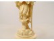 Small ivory statuette sculpture Dieppe musketeer nineteenth sword character