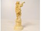 Small ivory statuette sculpture Dieppe musketeer nineteenth sword character