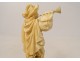 Small ivory statuette sculpture Dieppe musketeer nineteenth sword character