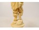 Small ivory statuette sculpture Dieppe musketeer nineteenth sword character