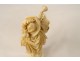 Small ivory statuette sculpture Dieppe musketeer nineteenth sword character