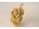 Small ivory statuette sculpture Dieppe musketeer nineteenth sword character