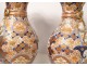 Pair of large Imari porcelain vases Japan dragon phoenix gilding XIXth century