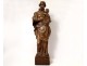 Religious statue Virgin and Child Jesus wood carved polychrome XVIII