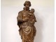 Religious statue Virgin and Child Jesus wood carved polychrome XVIII