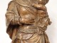 Religious statue Virgin and Child Jesus wood carved polychrome XVIII