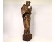 Religious statue Virgin and Child Jesus wood carved polychrome XVIII