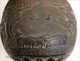 Coconut carved gourd, decorated with convicts, eighteenth