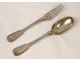 Solid silver cutlery Farmers General coat of arms monogram 181gr XVIIIth