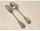 Solid silver cutlery Farmers General coat of arms monogram 181gr XVIIIth