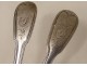 Solid silver cutlery Farmers General coat of arms monogram 181gr XVIIIth