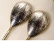 5 teaspoons mocha caviar Russian silver niello Moscow Kremlin XIXth