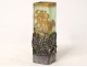Small golden frosted glass vase Montjoye Legras Victor Saglier Art Nouveau XIXth