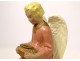 Sculpture angel bequest trunk polychrome plaster church XIXth XXth century