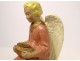 Sculpture angel bequest trunk polychrome plaster church XIXth XXth century