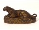 Bronze sculpture Barye Panther of Tunis n ° 2 animal sculptor XIXth