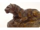 Bronze sculpture Barye Panther of Tunis n ° 2 animal sculptor XIXth