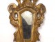 Italian ice mirror carved gilded wood shell foliage XIXth century