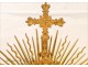 Monstrance Monstrance gilded copper cross 20th