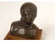 Bronze sculpture Gaston Hauchecorne bust smiling Chinese wise man twentieth