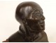 Bronze sculpture Gaston Hauchecorne bust smiling Chinese wise man twentieth