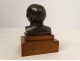 Bronze sculpture Gaston Hauchecorne bust smiling Chinese wise man twentieth