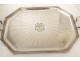 Large silvered bronze serving tray Maison Cardeilhac Paris late 19th century