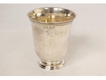 Solid silver pedestal beaker Farmers General Paris 1727-1732 138gr
