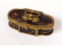 Small gilt brass tortoiseshell box early 19th century