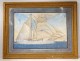 Marine gouache ex-voto two-masted boat Couëdel Marie Suzanne Bordeaux 19th