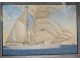 Marine gouache ex-voto two-masted boat Couëdel Marie Suzanne Bordeaux 19th