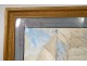 Marine gouache ex-voto two-masted boat Couëdel Marie Suzanne Bordeaux 19th