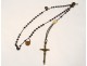 Rosary rosary Christ Cross Crucifix Ebony wood Saint Mary XIXth century