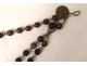 Rosary rosary Christ Cross Crucifix Ebony wood Saint Mary XIXth century