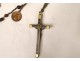 Rosary rosary Christ Cross Crucifix Ebony wood Saint Mary XIXth century